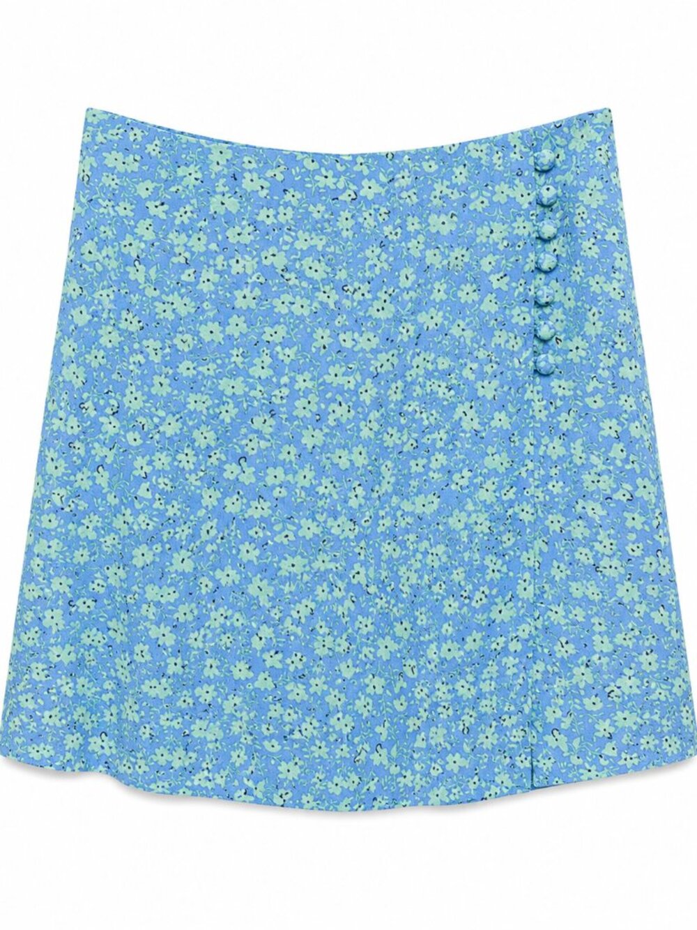 Mango Floral Mini Skirt with Slit (Size S)
